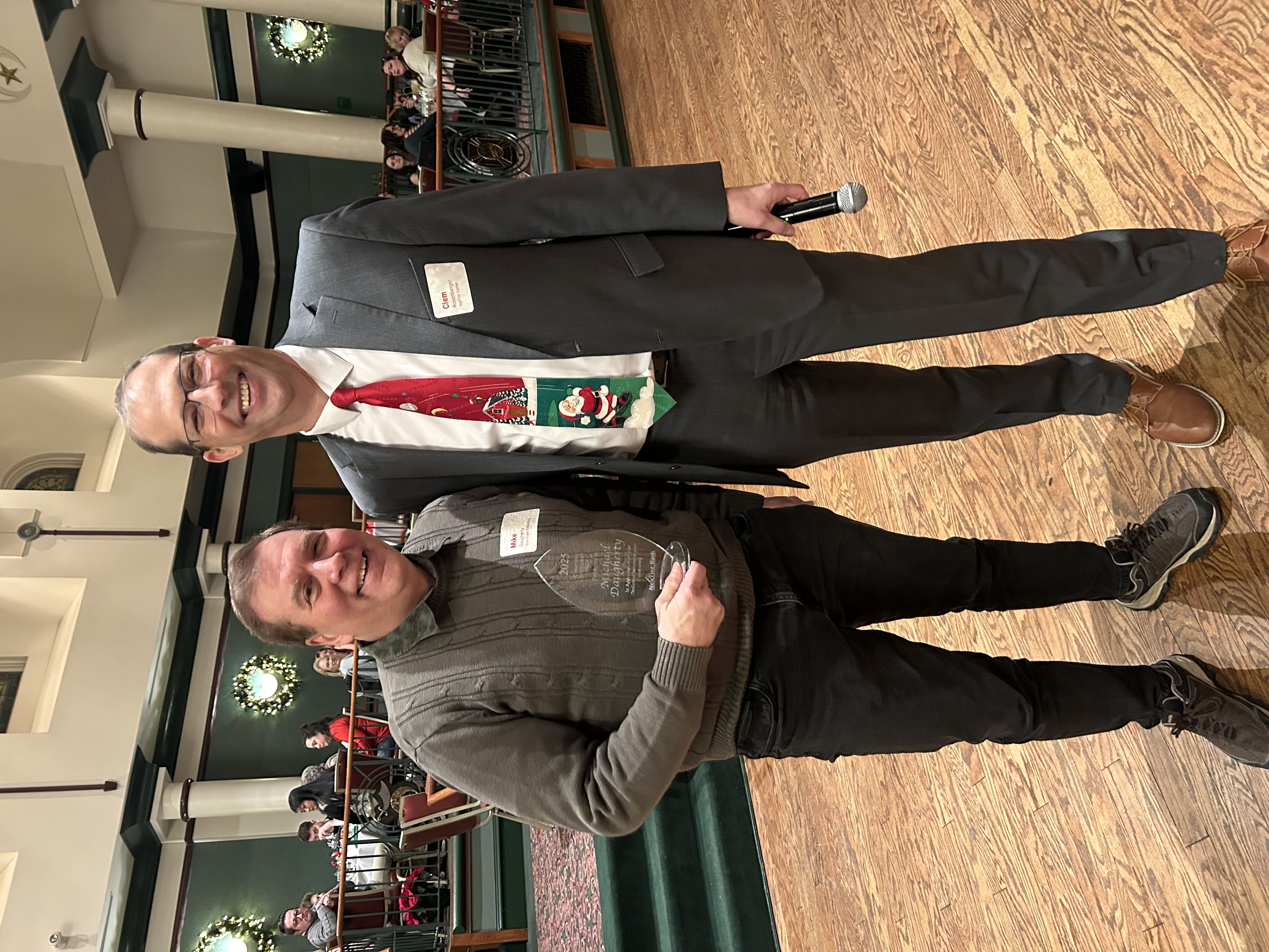 Photograph of Michael Daugherty and Clem Rosenberger as Community Award Recipient in 2025.